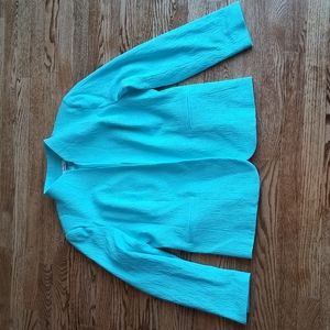 (14) TanJay Aquamarine Blazer ❤ Lightly Padded Shoulders ❤ Love it 🥰
